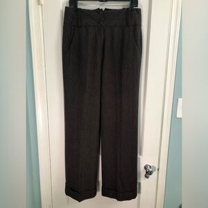 Sharagano size 8 brown tweed pants